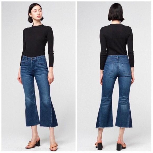 3x1 Higher Ground Gusset Cropped Flared Jeans Size 25 in Elvia 70s Boho Gypsy - Picture 2 of 15